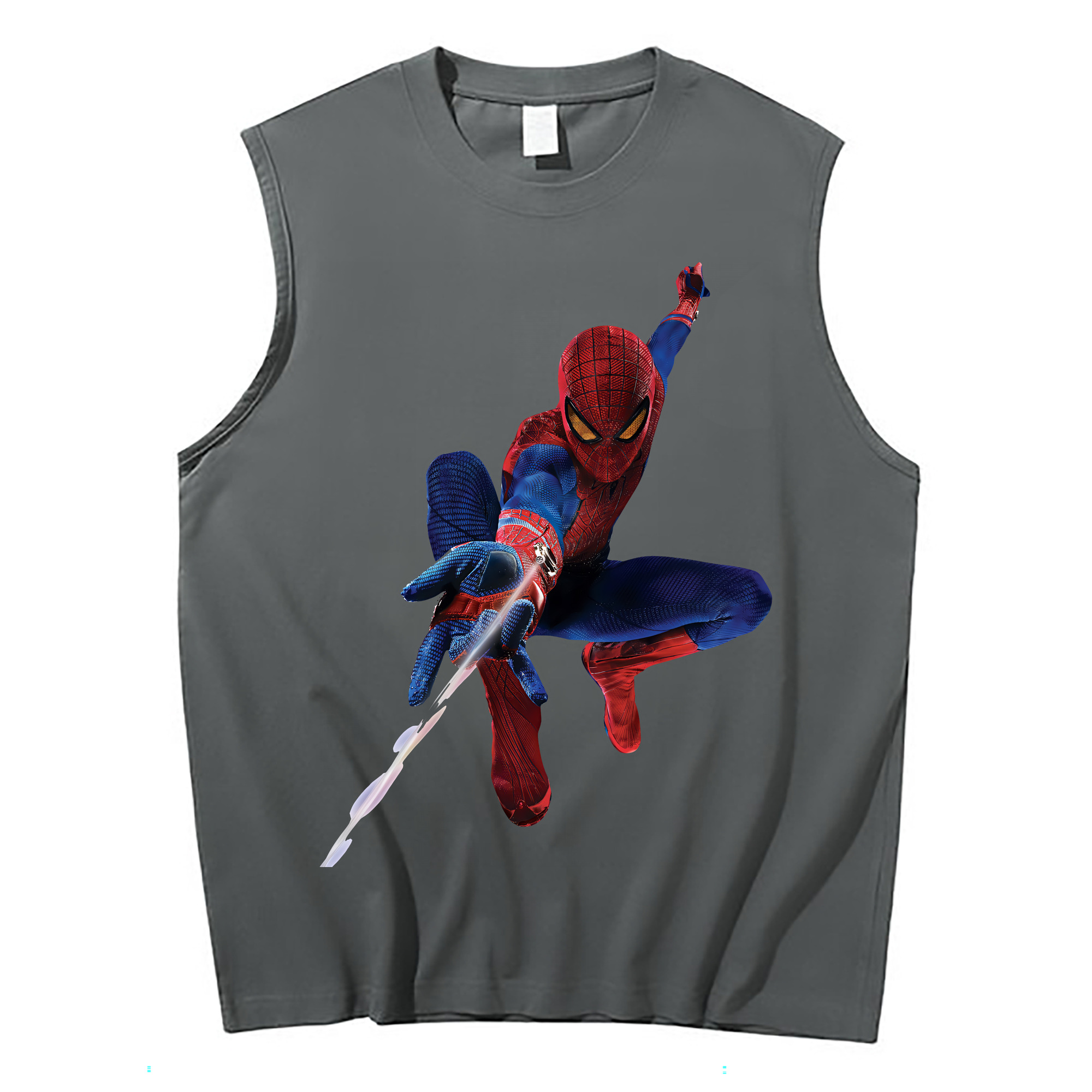 （画像用） Spider Man スパイダーマン コットン100％タンクトップ（フロントプリント）